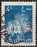 Hungary 1964 Postal Service 4 FT Blue Scott 1524. Hungria 1524. Uploaded by susofe
